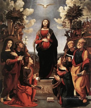 Piero di Cosimo Painting - Immaculate Conception with Saints Renaissance Piero di Cosimo